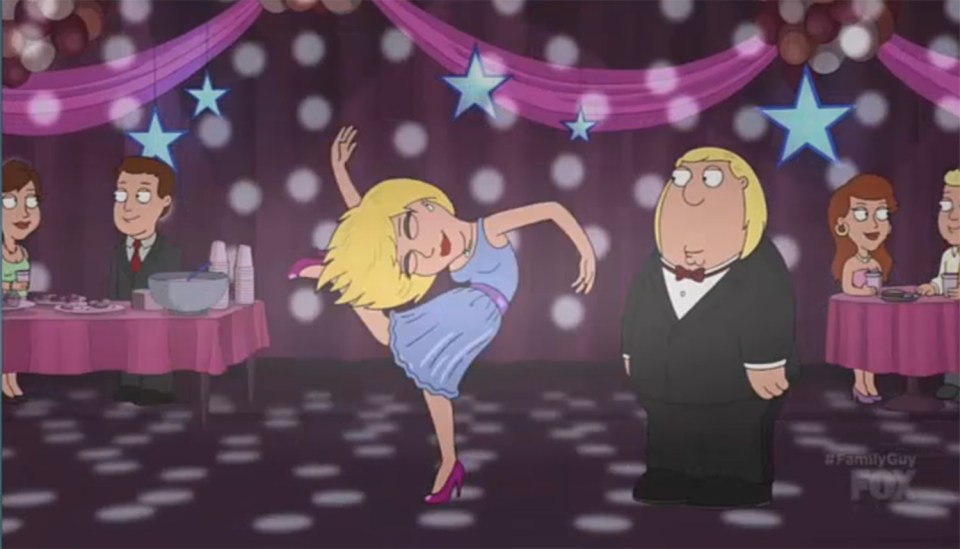 She went to Chris' homecoming dance as his date