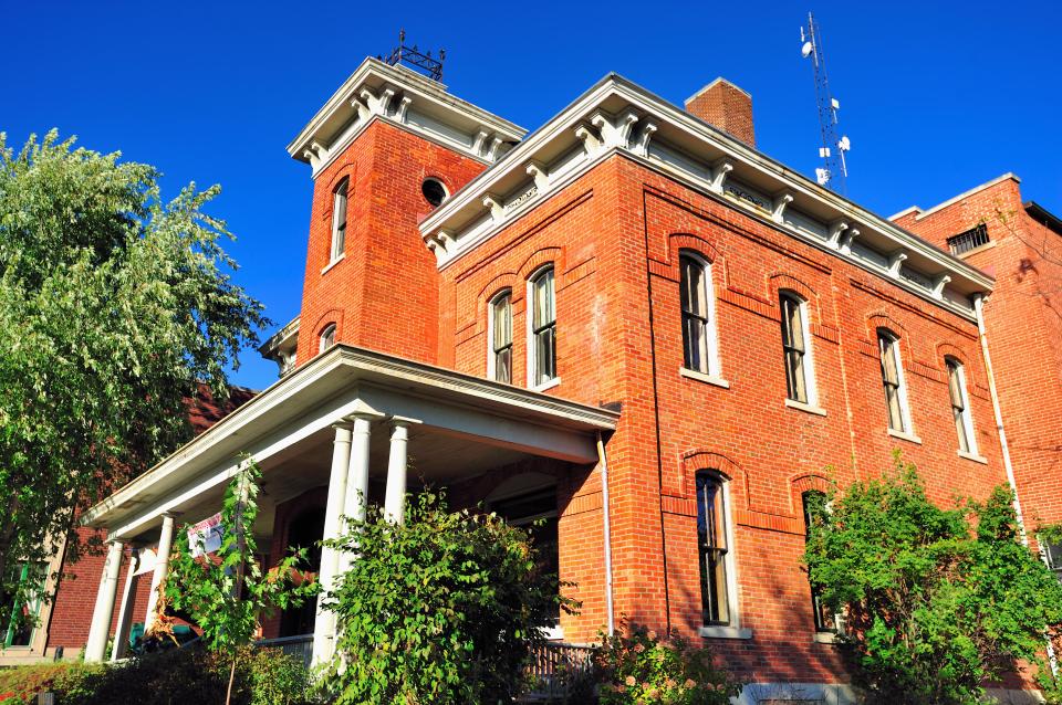 The Lake County Sheriff's house and jail in Crown Point, Indiana were built in 1882 in the Second Empire style.
