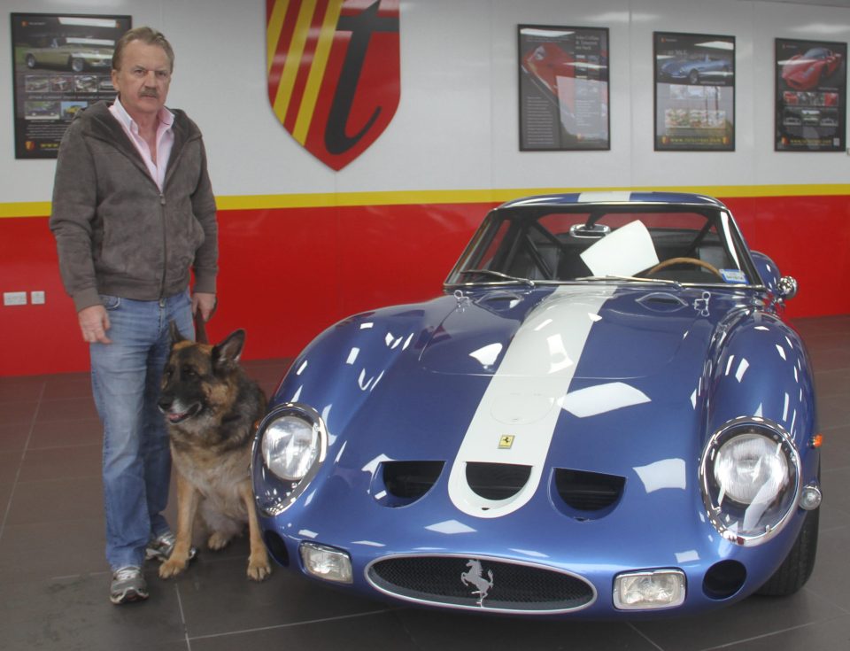 John Collins, pictured with the classic Ferrari, says he has already had one offer