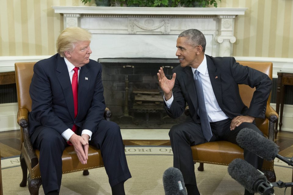 Newly elected president Donald Trump meets current leader Barack Obama at the White House on Thursday