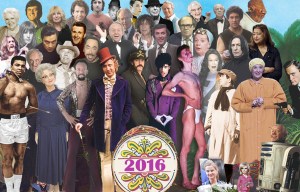 Mock-up of The Beatles' Sgt Pepper album cover pays tribute to celebs who died in 2016... but how many can you name?