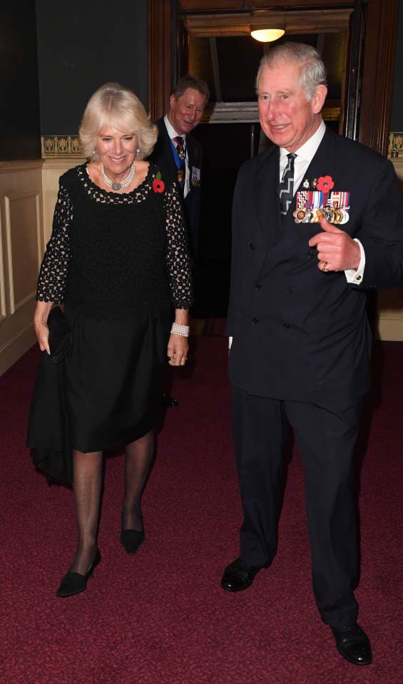 Prince Charles and Duchess of Cornwall arriving for the spectacular show