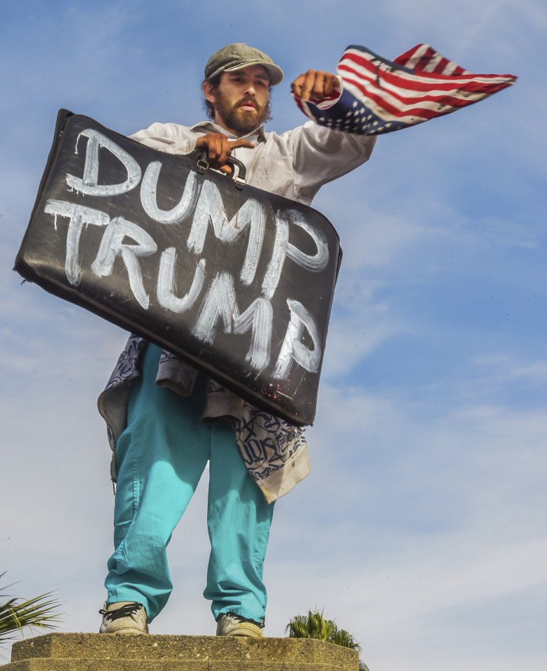 The protests remained peaceful