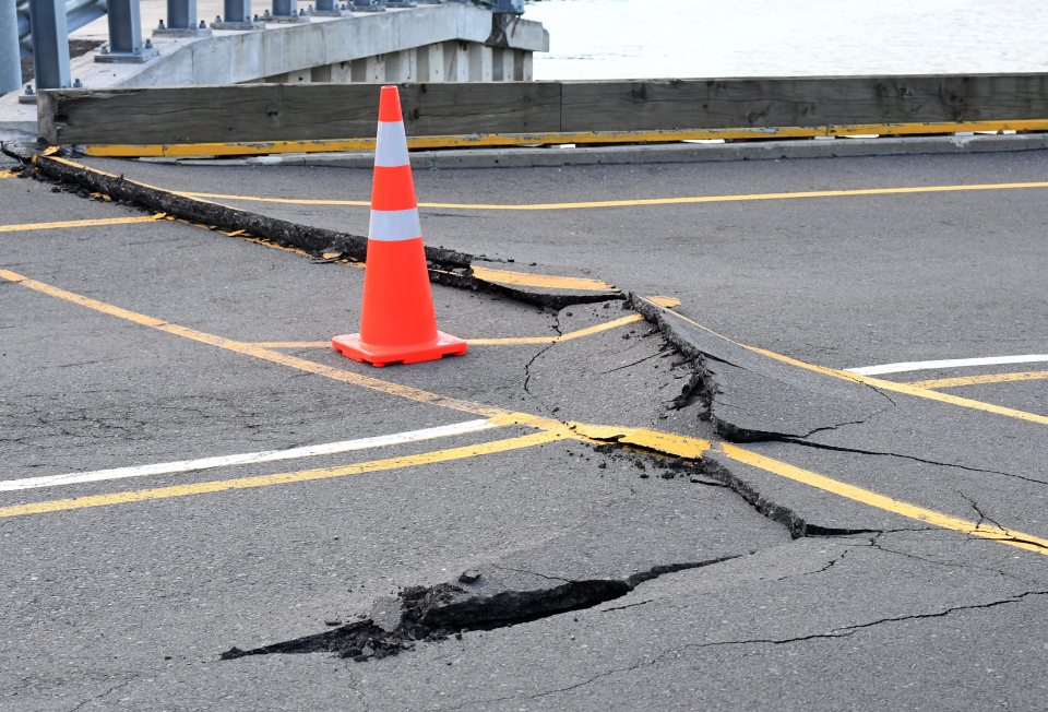 Cracks have appeared in roads around Centre Port, Wellington