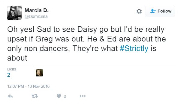 However some felt Ed deserved his place as he is one of the only celebs left with no dance training
