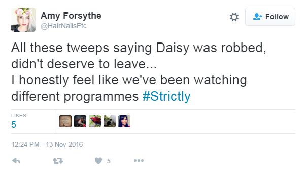 Others felt Daisy deserved to go