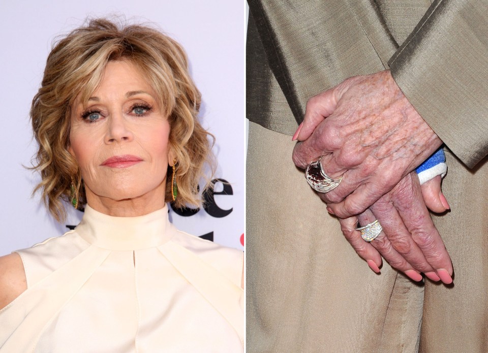  You may still think of Jane Fonda-ly with a face age of 60 but her hands are a gnarly 79