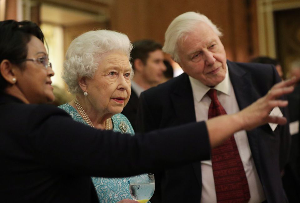 Queen Elizabeth II and Sir David Attenborough 