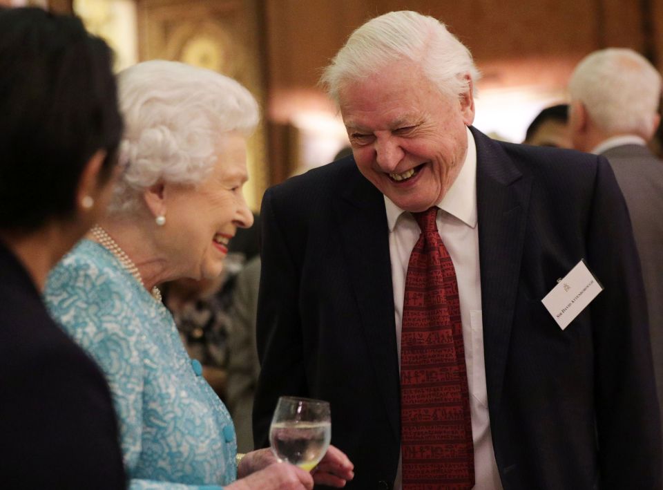Queen Elizabeth II and Sir David Attenborough 