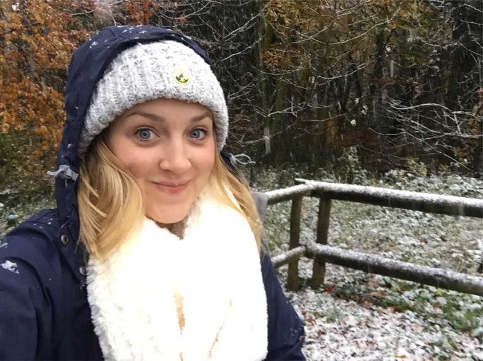 Devonian Amy shared as smiling selfie of her in Clyst Hydon, Devon