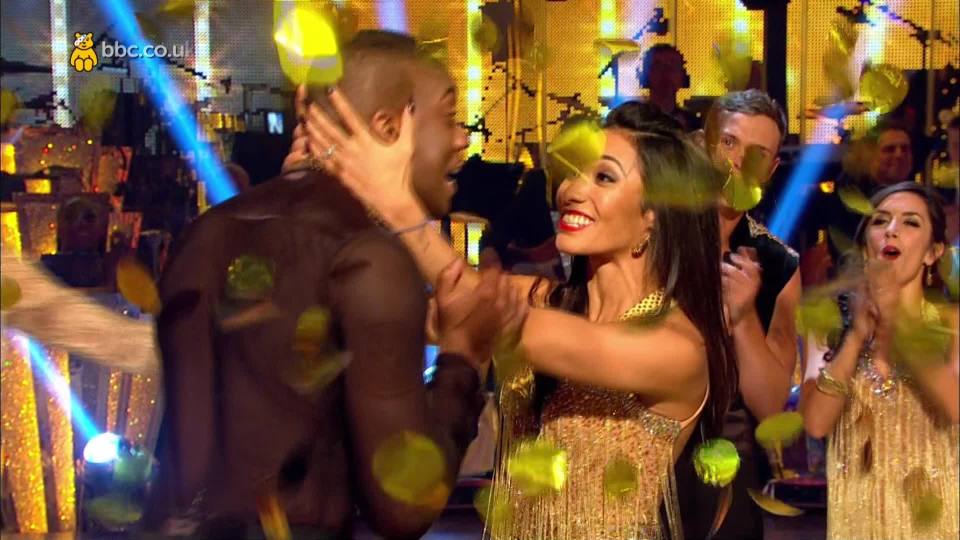 The couple were delighted to win and receive the glittery Pudsey trophy