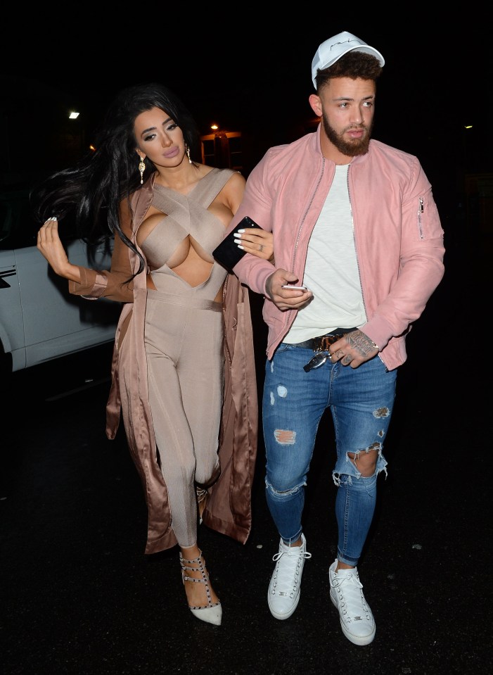 The reality star was enjoying a night out with Ashley Cain