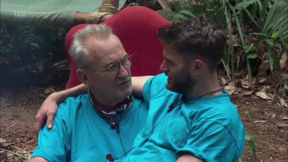 Joel later took a perch on Larry's lap too