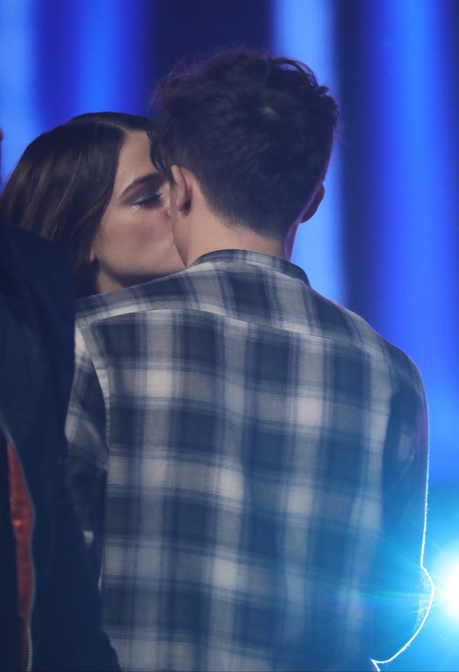 Emily Middlemas placed a kiss on Ryan Lawrie after his loss