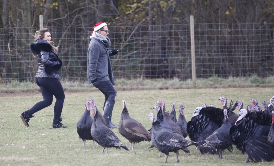 FAMEFLYNET - Exclusive: TOWIE Stars Begin Filming The Christmas Special In Essex