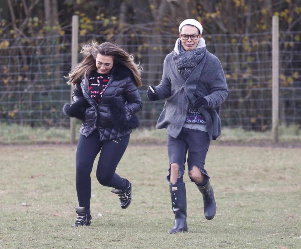 FAMEFLYNET - Exclusive: TOWIE Stars Begin Filming The Christmas Special In Essex