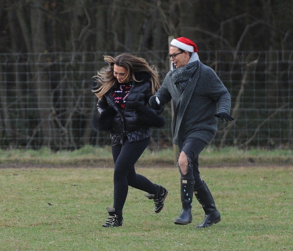 FAMEFLYNET - Exclusive: TOWIE Stars Begin Filming The Christmas Special In Essex