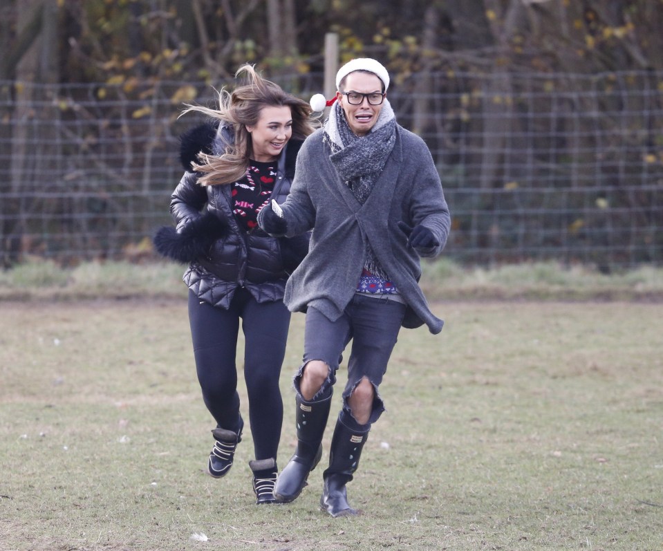FAMEFLYNET - Exclusive: TOWIE Stars Begin Filming The Christmas Special In Essex