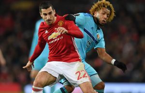 Henrikh Mkhitaryan lasted 82 minutes of a 4-0 home win for United against Feyenoord