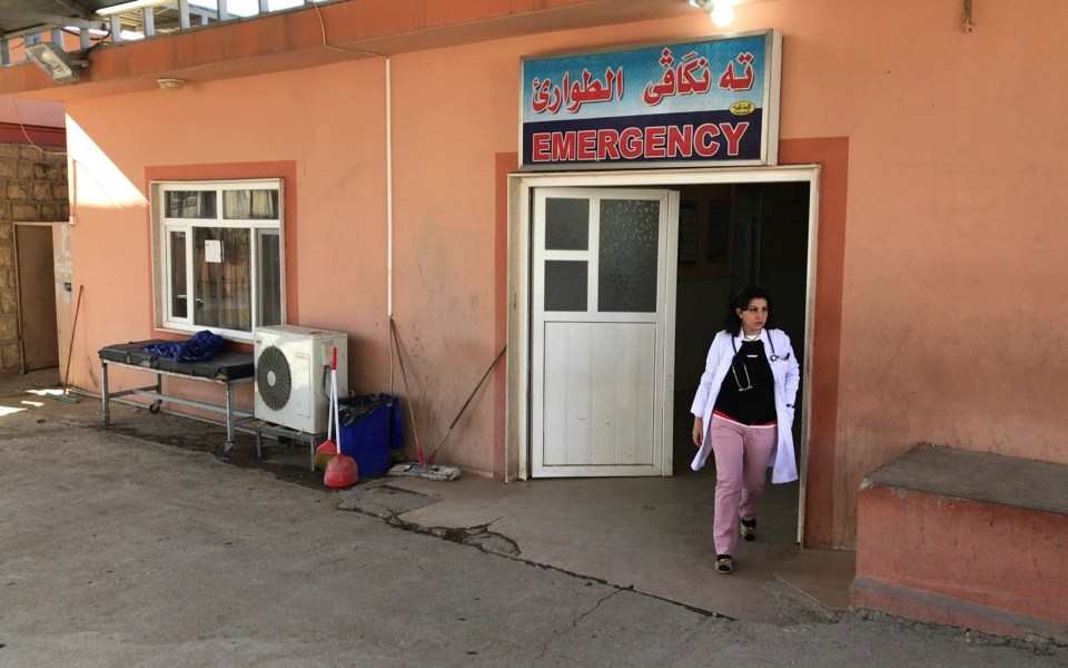 Helping hand ... Shikhan hospital, which has run itself to the edge trying to treat the injured and maimed of Mosul