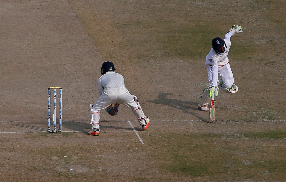 Haseeb Hameed narrowly avoids being given out in Mohali