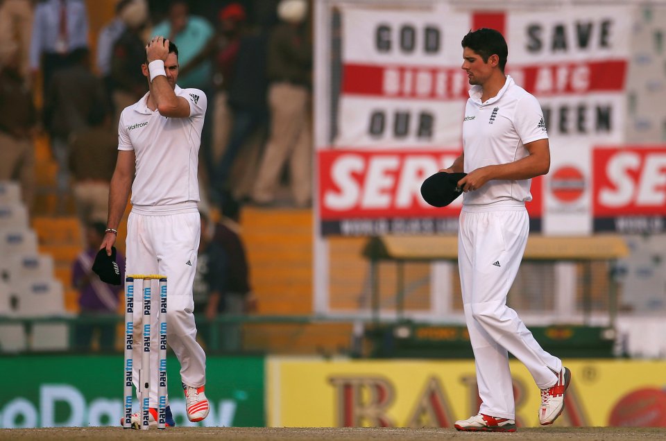 Alastair Cook and the England players cut frustrated figures as they struggled to break down India's batting order on a bouncy pitch