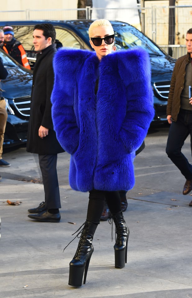 Lady Gaga and Kendall Jenner arrive at the Victoria's Secret runway show in Paris.