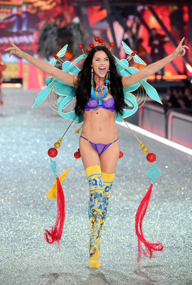 Adriana had plenty of pizzazz on the catwalk