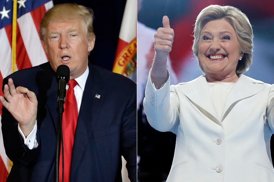 Donald Trump and Hillary Clinton 