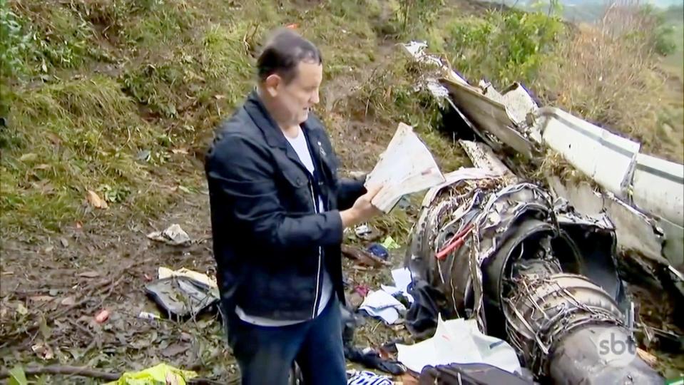A journalist found the bible Neto was reading as the plane went down amongst the rubble