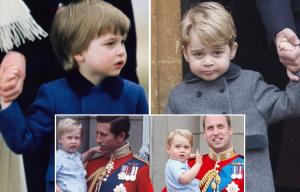 Prince George is a right royal ringer for his dad Prince William in these copycat photos