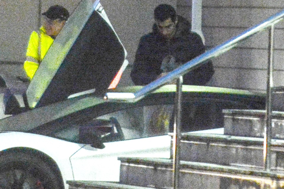 Mkhitaryan gets into his Lamborghini on the way to Man United training