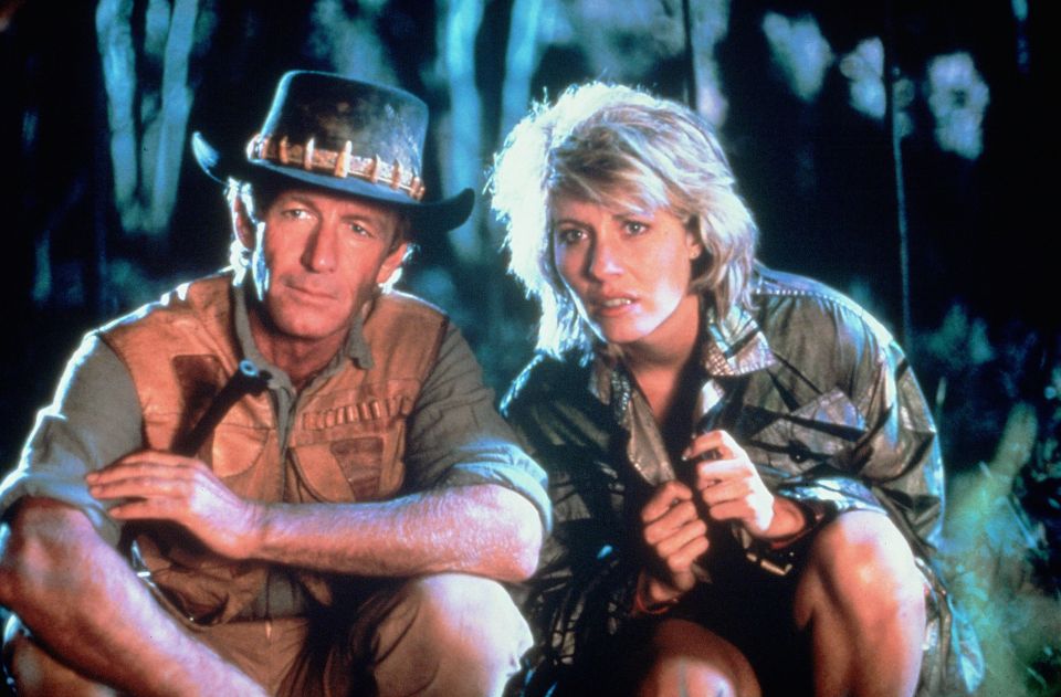 Paul Hogan and Linda Kozlowski wed after meeting on the set of Crocodile Dundee 