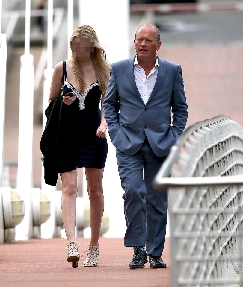  Simon pictured with another blonde companion known as 'Alice' earlier this year