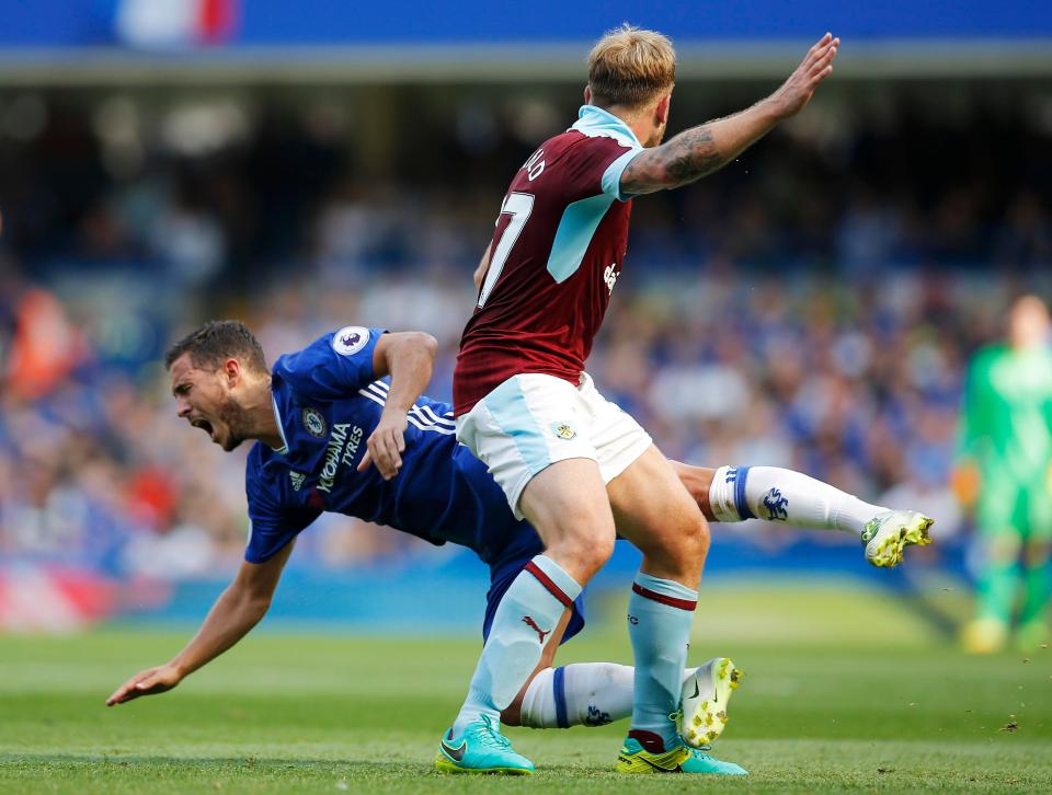 Eden Hazard has been fouled an incredible 54 times already this season