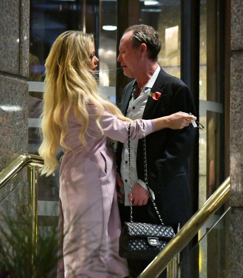 Tragic Gazza was seen weeping on stepdaughter Bianca’s shoulder outside the Royal Garden Hotel in Kensington