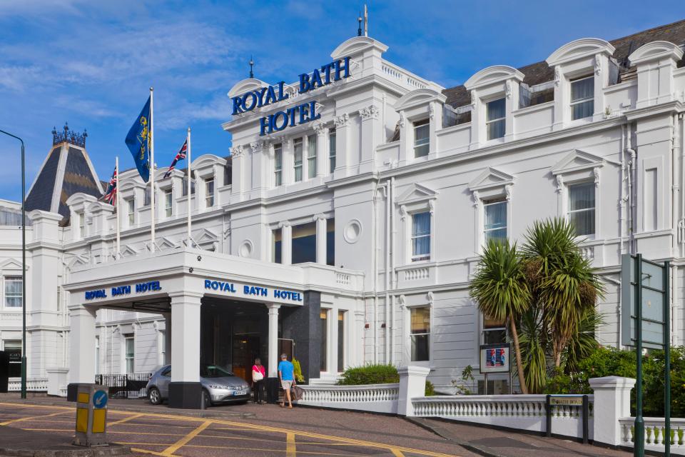 The ex-England and Spurs star was seen at the four-star Royal Bath Hotel in Bournemouth staggering around and slurring as he spoke to revellers