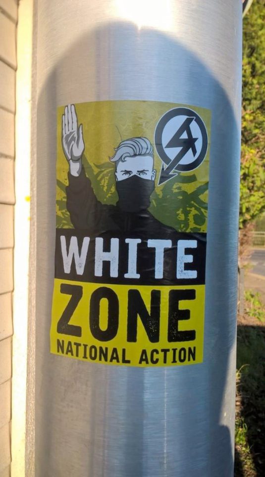 Racist stickers have been appearing in some areas in Newbury
