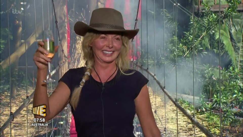 Get me out of here... Carol was the fifth celeb to leave the jungle camp