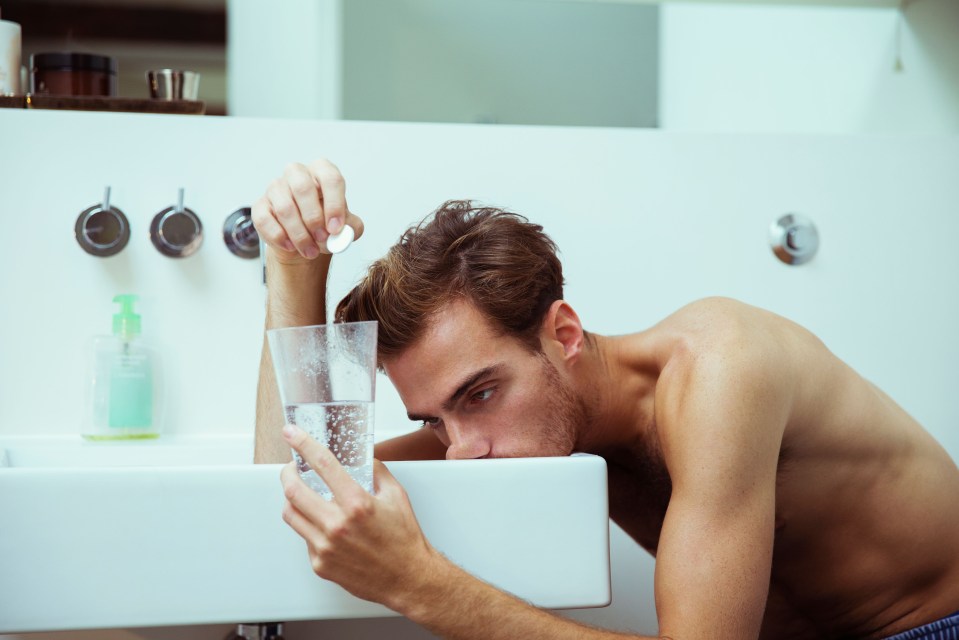 Drink water throughout the night to avoid dehydration - it will make you feel better come morning