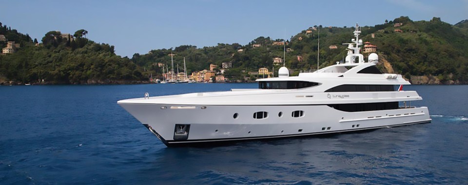 All at sea ... Doug owns not one, but two superyachts