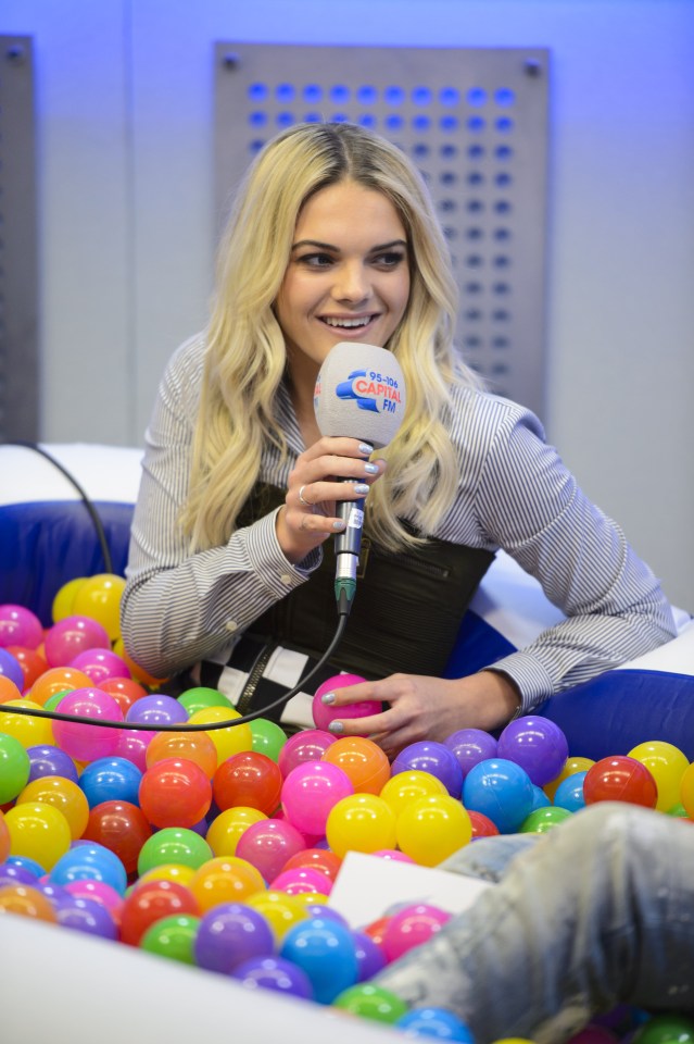 Louisa Johnson was pictured backstage