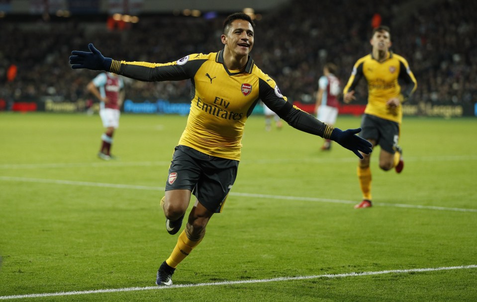 Alexis Sanchez scored a second-half hat-trick int he space of 14 minutes