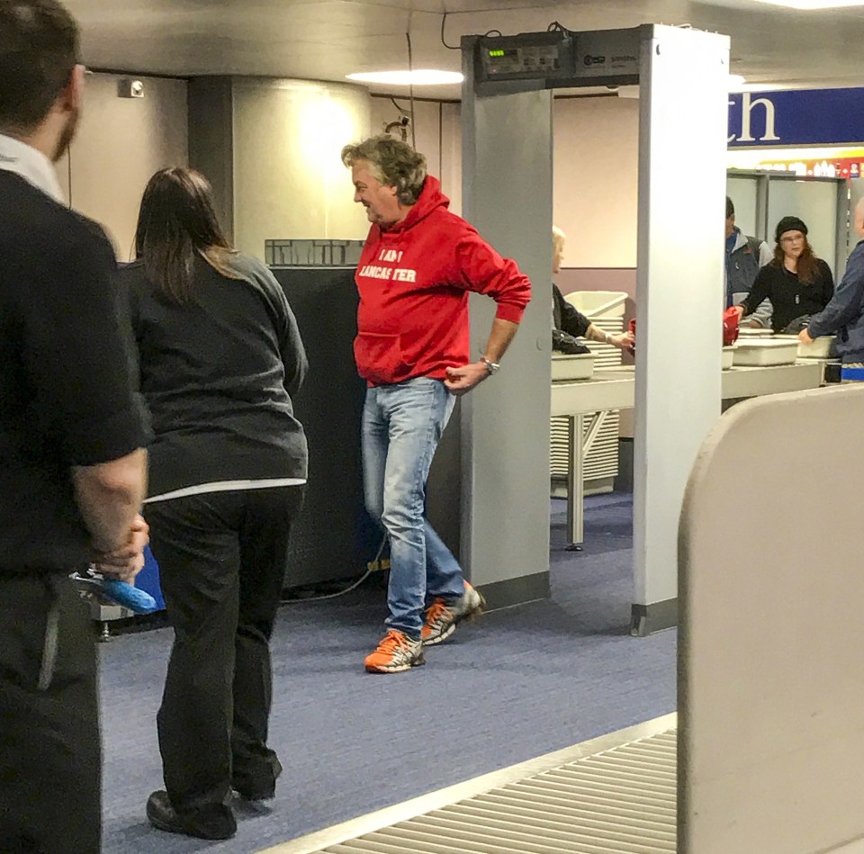 Grounded ... May makes it back to London following The Grand Tour's Loch Ness excursion 