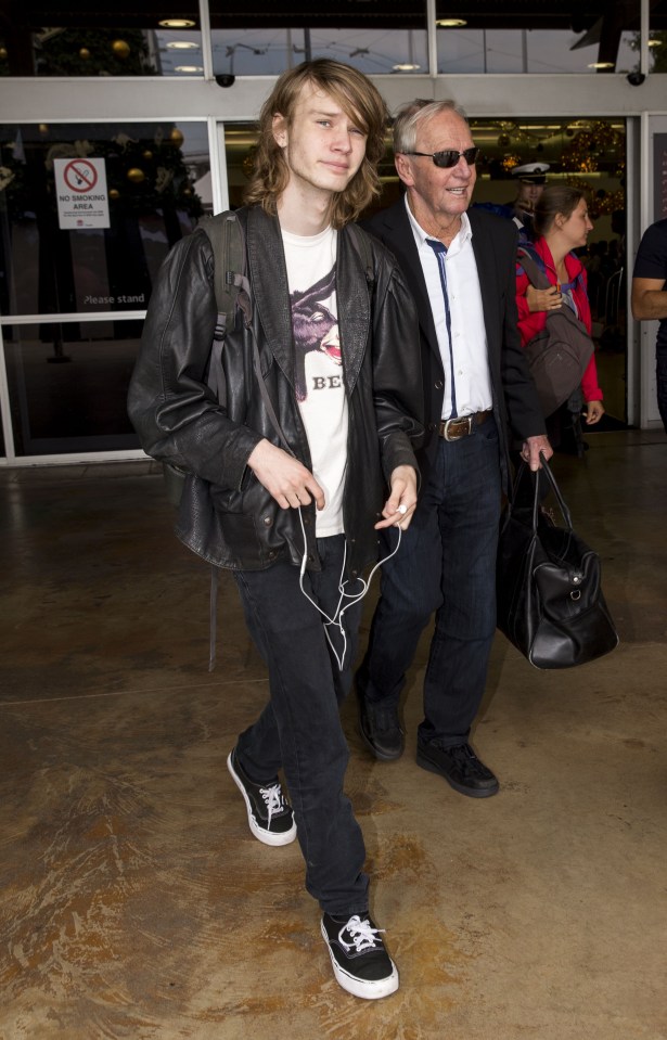 He was joined by his teenage son Chance, who has reportedly become obsessed with Satan