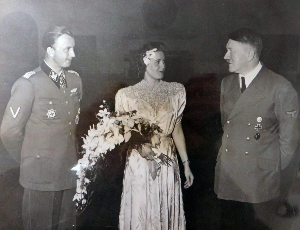  Hitler with Eva Braun's sister Gretl and her new husband Hermann Fegelein