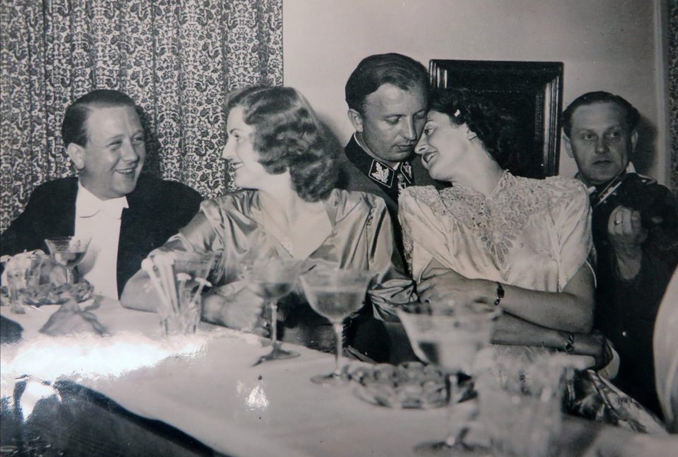 Gretl Braun leans back on new husband Hermann Fegelein