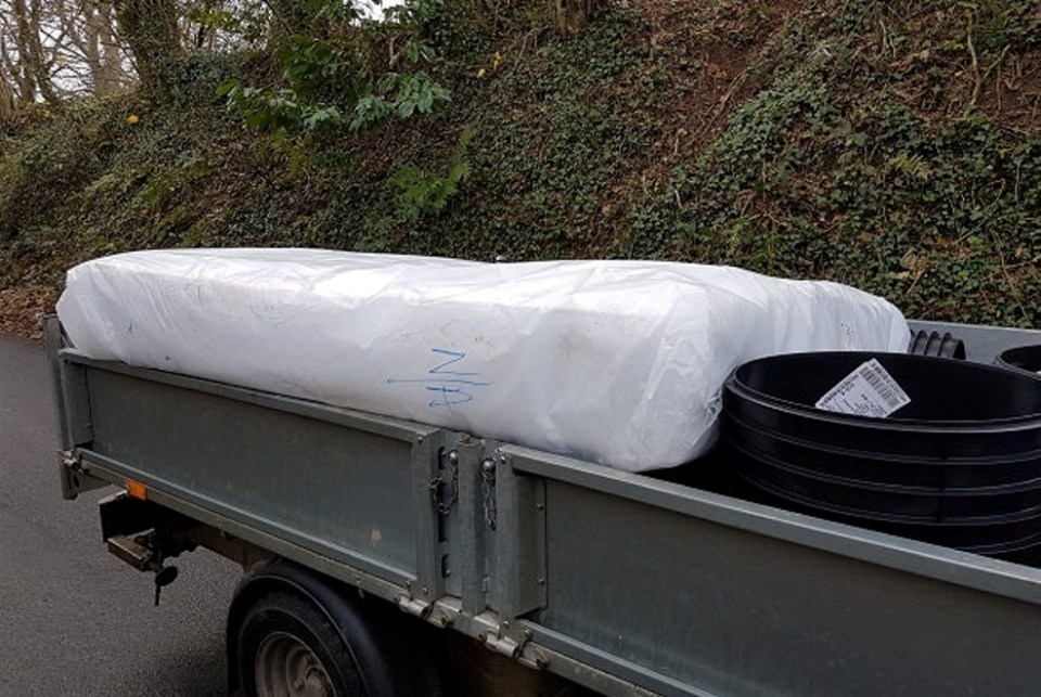 Dean followed the van and said he asked the Panther Group drivers if they were carrying his mattress