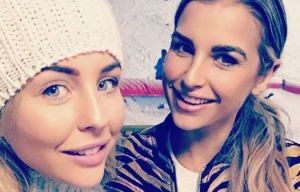 Lydia Bright and Vogue Williams hit the slopes for their first day of training for The Jump