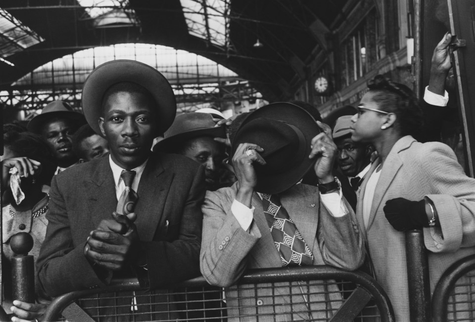 1956: Immigrants from the West Indies at Victoria Station in London
